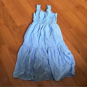 Abercrombie Kids Girls Smocked Light Blue Long Dress Size 5/6